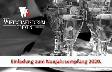 Einladung zum Neujahrsempfang 2020 des Wirtschaftsforum Greven.